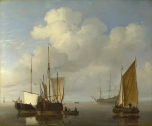 Barcos holandeses en calma